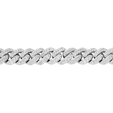 Diamond Cuban Bracelet in 14k White Gold 4.50 Ctw